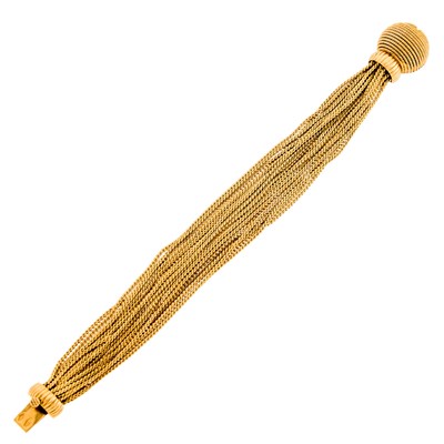 Lot 1095 - Gold Multistrand Chain Bracelet