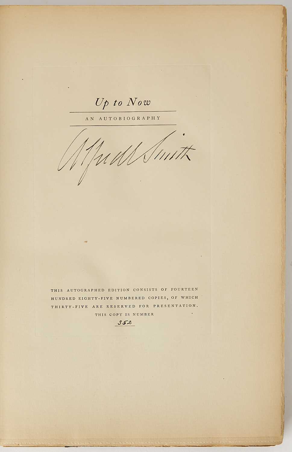 Lot 60 - Alfred Smith's autobiography signed