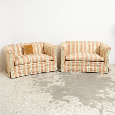 Lot 220 - Pair of Upholstered Loveseats