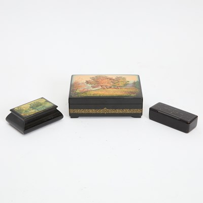 Lot 131 - Two Russian Lacquer Boxes