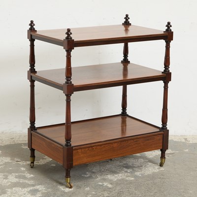 Lot 224 - Regency Style Mahogany and Rosewood Three-Tier Etagere