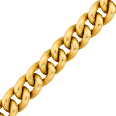 Lot 64 - Gold Curb Link Bracelet
