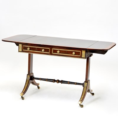Lot 578 - Regency Rosewood Brass-Mounted Sofa Table