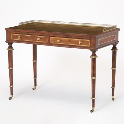 Lot 579 - Regency Brass-Mounted Rosewood Writing Table