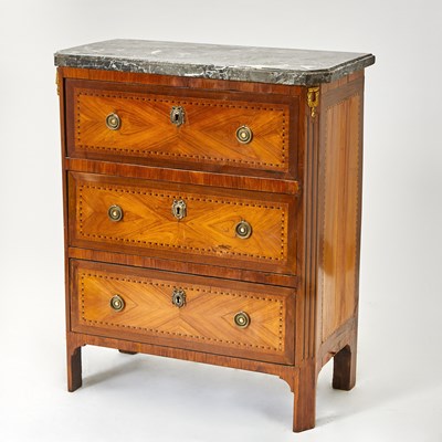 Lot 443 - Louis XVI Kingwood and Tulipwood Secretaire a Abattant