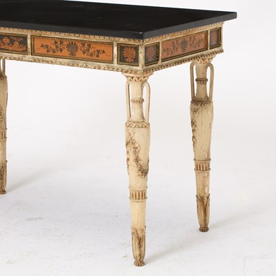 Lot 299 - Continental Marble Top Painted Console Table