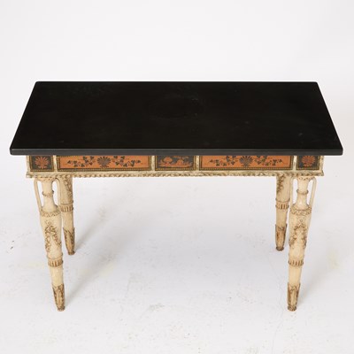 Lot 299 - Continental Marble Top Painted Console Table