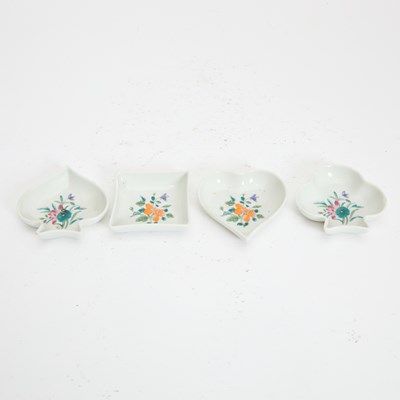 Lot 52 - Set of Four Limoges Card Suit Dishes