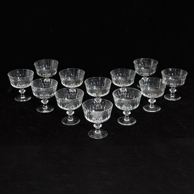 Lot 53 - Set of Twelve Glass Champagne Coupes