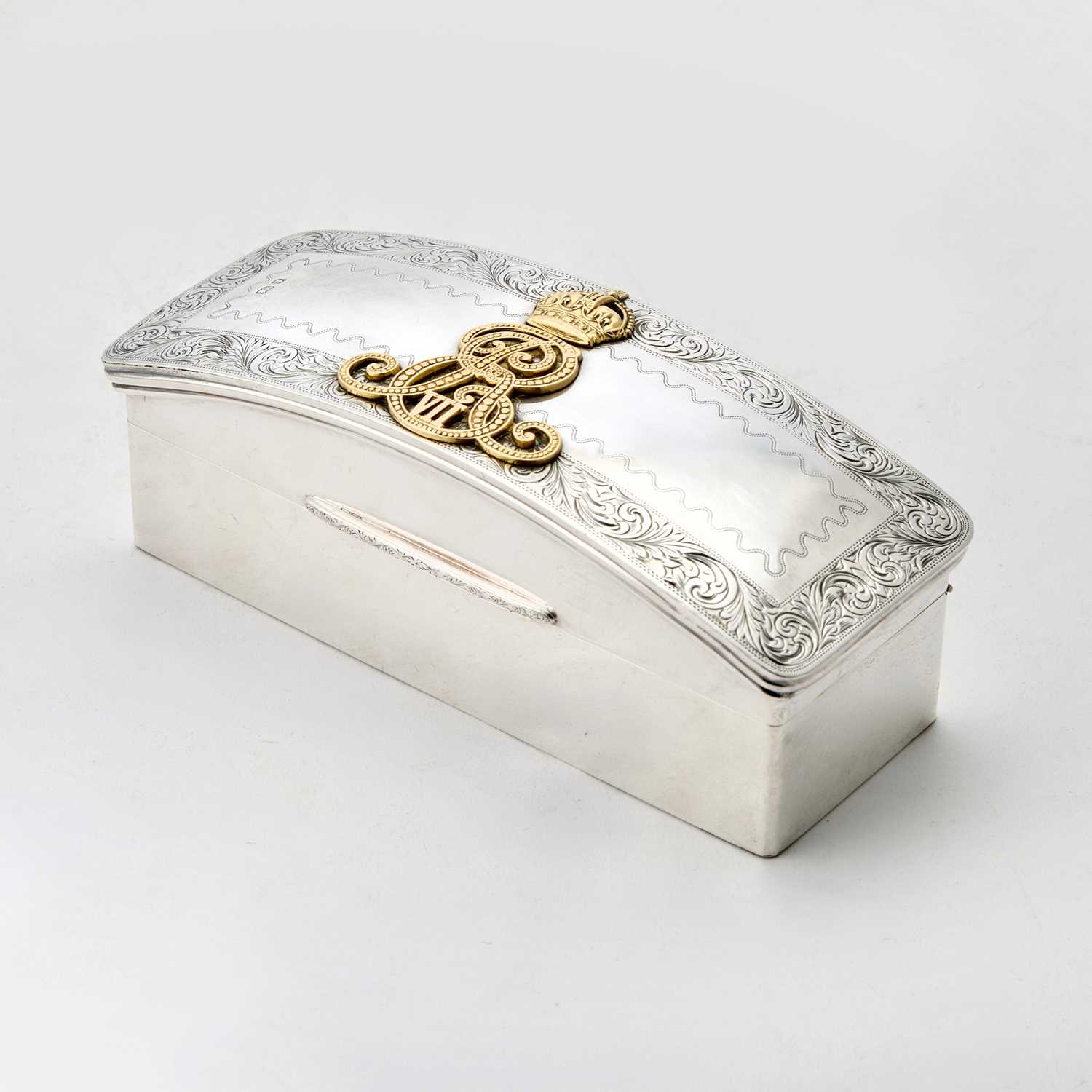 Lot 120 - English Sterling Silver Officer's Belt Pouch Mounted as a Cigarette Box