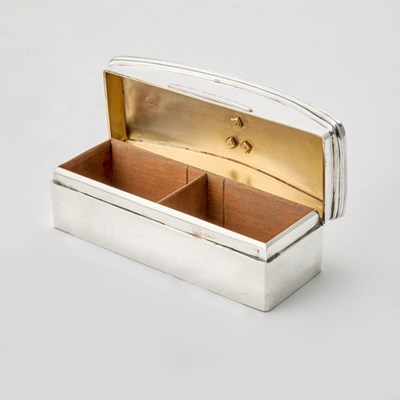 Lot 120 - English Sterling Silver Officer's Belt Pouch Mounted as a Cigarette Box