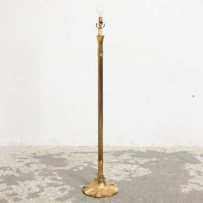 Lot 100 - Brass Column Form Lamp