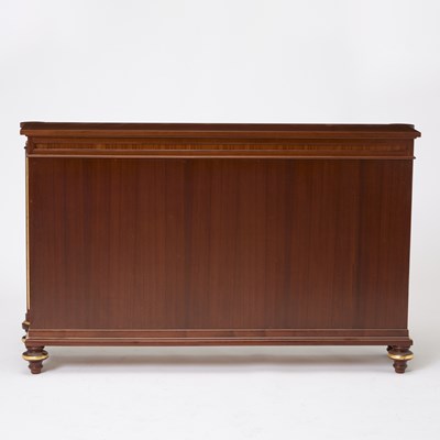 Lot 307 - Pair of Regency Style Parcel-Gilt Mahogany Bookcases