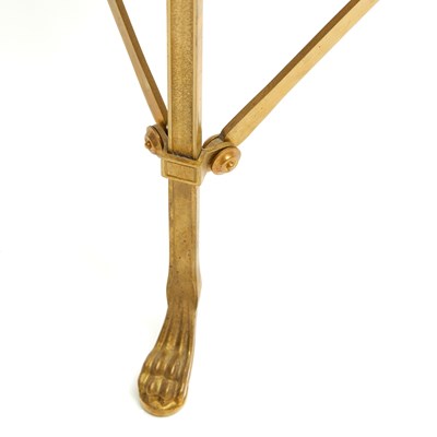 Lot 328 - Pair of Neoclassical Style Gilt-Metal and Marble Rectangular Side Tables
