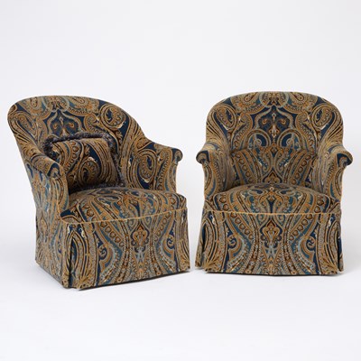 Lot 315 - Pair of Upholstered Club Chairs
