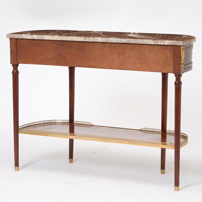 Lot 318 - Louis XVI Style Gilt-Bronze Mounted Mahogany Console Desserte