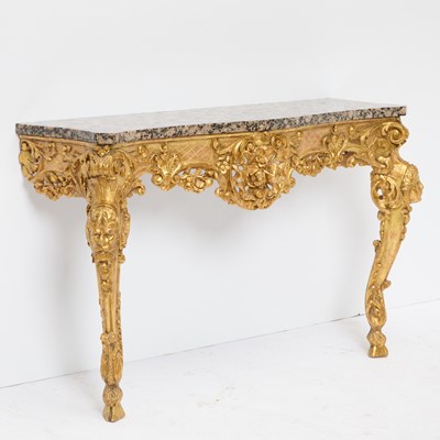 Lot 322 - Régence Style Carved Giltwood Console Table