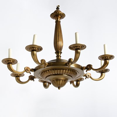Lot 323 - Eight Light Gilt-Metal Chandelier