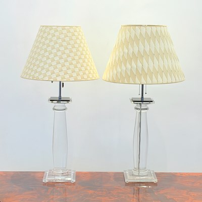 Lot 1202 - Pair of Acrylic Table Lamps