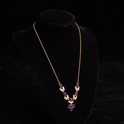 Lot 201 - Yellow Gold and Gem Set Necklace