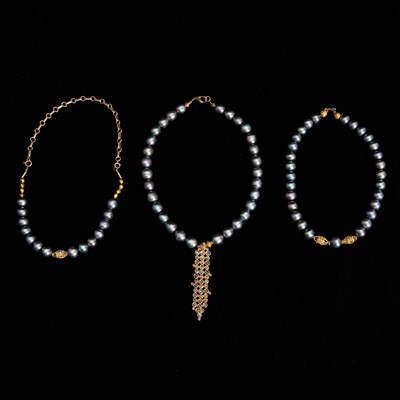 Lot 207 - Group of Three Tahitian Pearl Necklaces