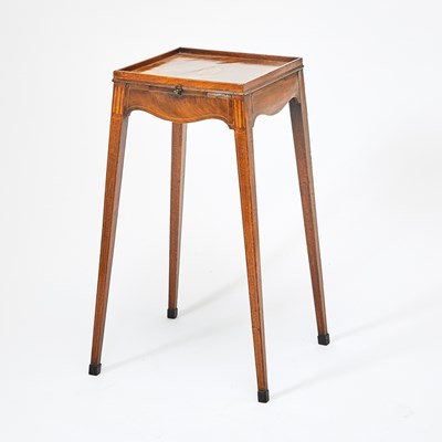 Lot 156 - George III Mahogany Satinwood Marquetry-Inlaid Kettle Stand