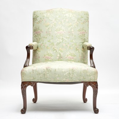 Lot 549 - George III Carved Mahogany Library Armchair