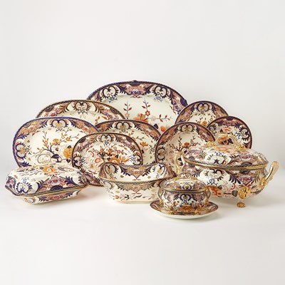 Lot 591 - Derby (Robert Bloor) 'King's' Pattern Porcelain Assembled Part Service