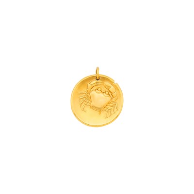 Lot 1016 - Van Cleef & Arpels Gold 'Cancer' Zodiac Pendant, France