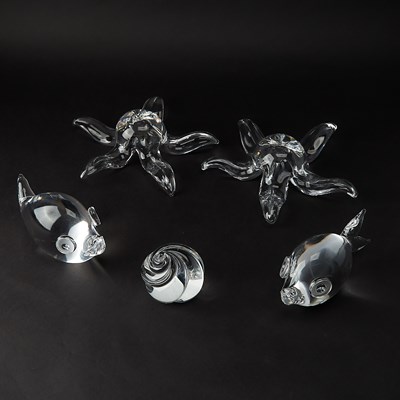 Lot 177 - Group of Steuben Sea Animals