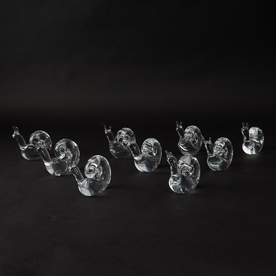Lot 179 - Set of Nine Steuben Glass Snails