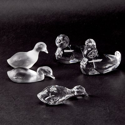 Lot 191 - Group of Five Glass Ducks