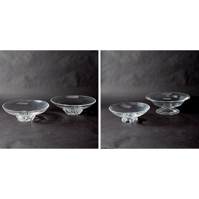Lot 861 - Group of Four Steuben Glass Center Bowls