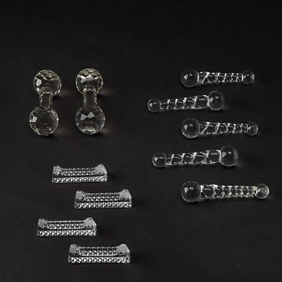 Lot 864 - Group of Eleven Glass Knife Rests