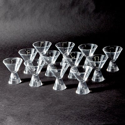 Lot Set of Twelve Steuben Teardrop Cordials