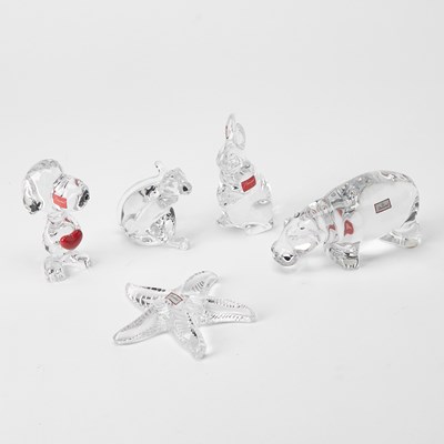 Lot 867 - Set of Five Baccarat Glass Figurines