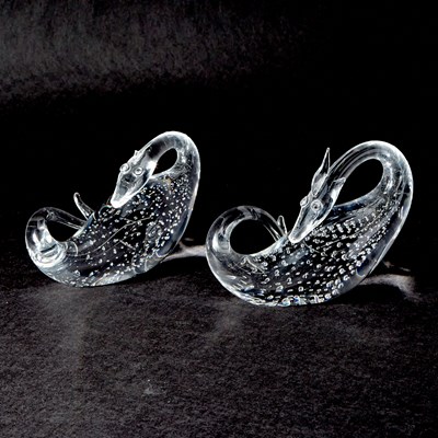 Lot 872 - Pair of Steuben Glass Dragons