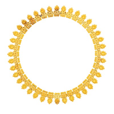 Lot 109 - Antique Gold Fringe Necklace, France