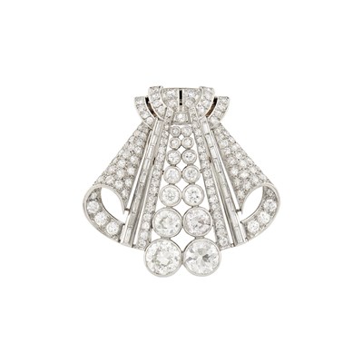 Lot 122 - Platinum and Diamond Clip, France