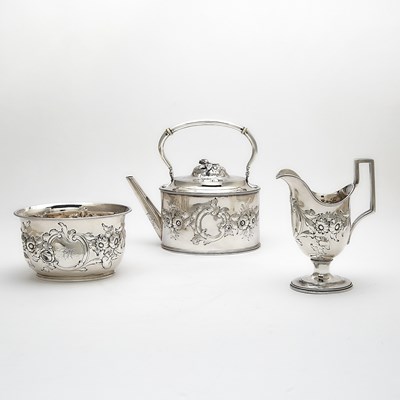 Lot 68 - J.C. Moore for Tiffany, Young & Ellis Silver Tea Service