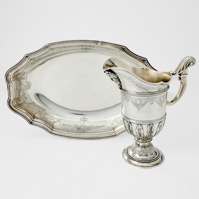 Lot 148 - French Silver Ewer and Basin
