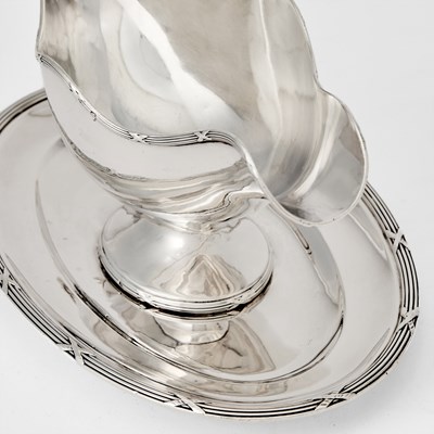 Lot 151 - Three French Silver Sauceboats on Stands