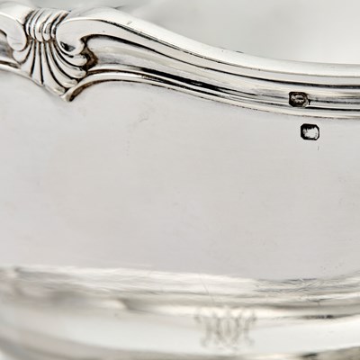 Lot 151 - Three French Silver Sauceboats on Stands