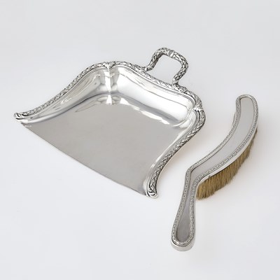 Lot 43 - French Silver Crumber and Brush