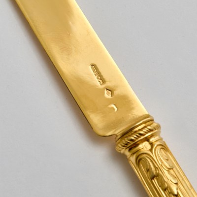 Lot 140 - Assembled French Silver Gilt Flatware Service