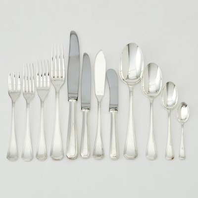 Lot 156 - Extensive Christofle Silver Plated "America" Pattern Flatware Service