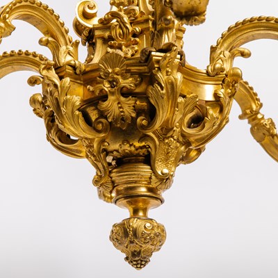 Lot 311 - Régence Style Gilt-Bronze Six-Light Chandelier