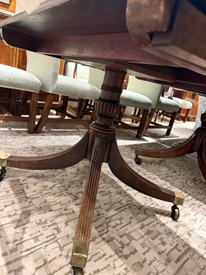 Lot 164 - George III Style Mahogany Quadruple Pedestal Dining Table