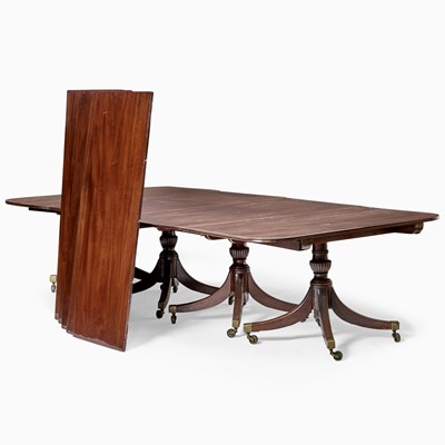 Lot 164 - George III Style Mahogany Quadruple Pedestal Dining Table