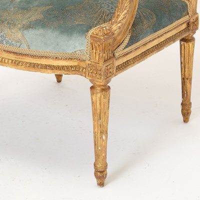 Lot 321 - Set of Four Louis XVI Carved Giltwood Fauteuils à la Reine